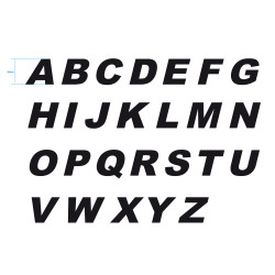 Lettres découpées 40mm (vendue à l'unité)