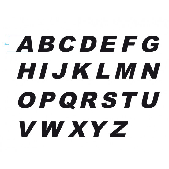 Lettres découpées 40mm (vendue à l'unité)