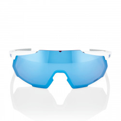 Solaire 100% - Racetrap 3.0 - Matte White / HiPER Blue Multilayer Mirror