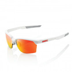 Lunettes solaires SPORTCOUPE Matte White Hiper Red Multilayer Mirror