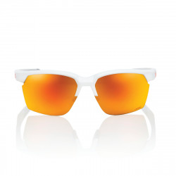 Lunettes solaires SPORTCOUPE Matte White Hiper Red Multilayer Mirror