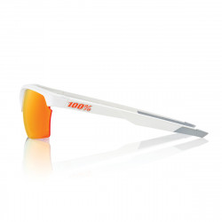 Lunettes solaires SPORTCOUPE Matte White Hiper Red Multilayer Mirror