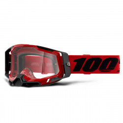 Masque 100% - Racecraft 2 - Red - Clear Lens