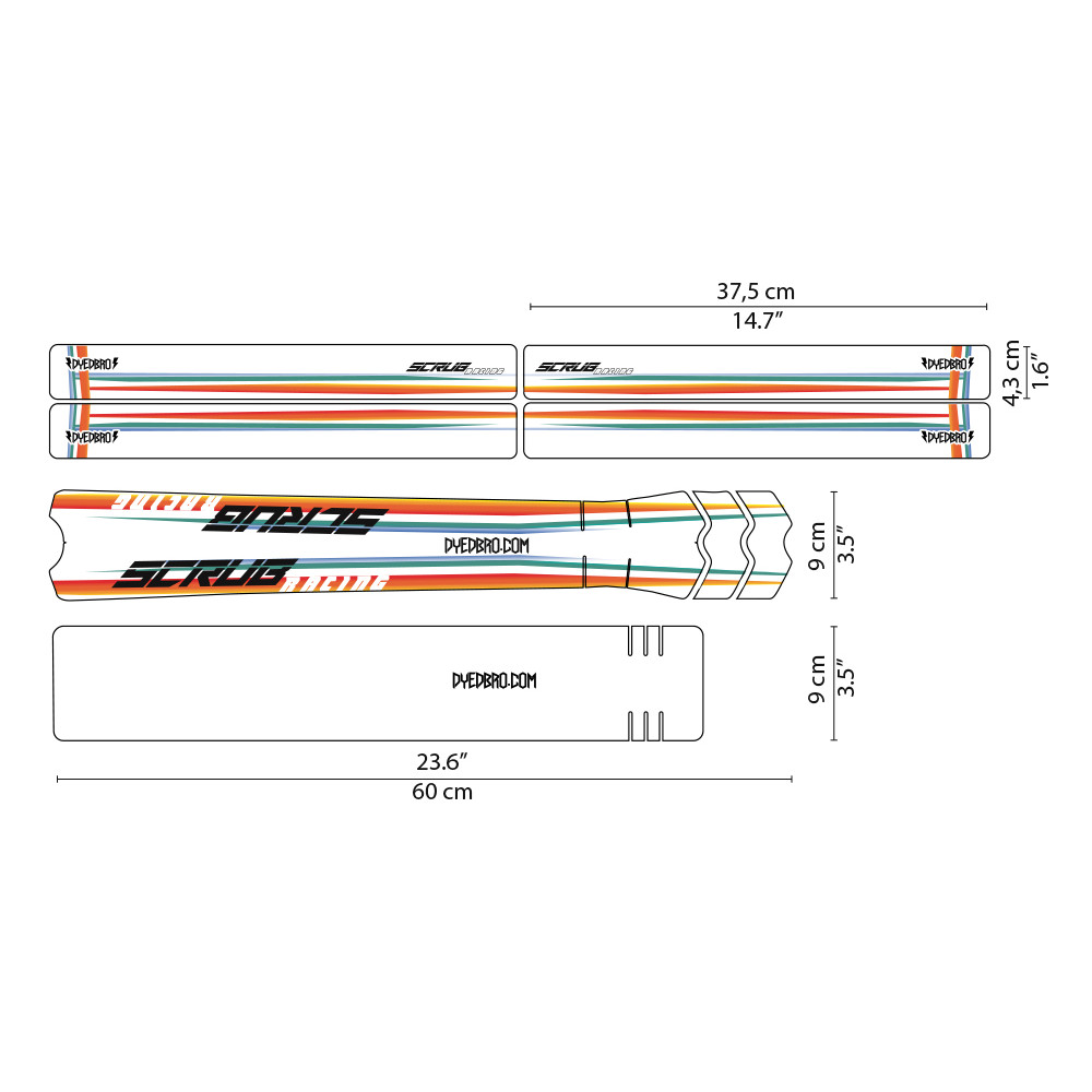 Sticker de cadre Scrub Racing (SUR COMMANDE)