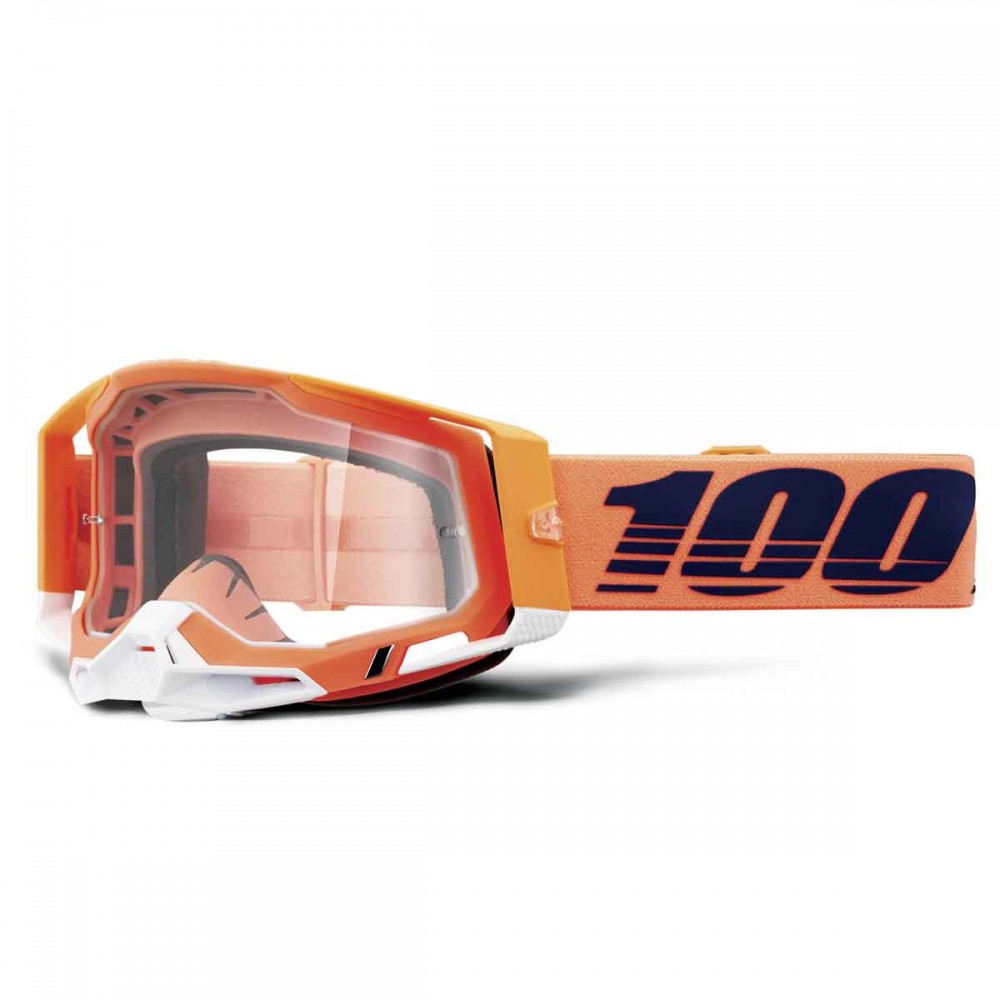 Masque 100% - Racecraft 2 - Coral - Clear Lens